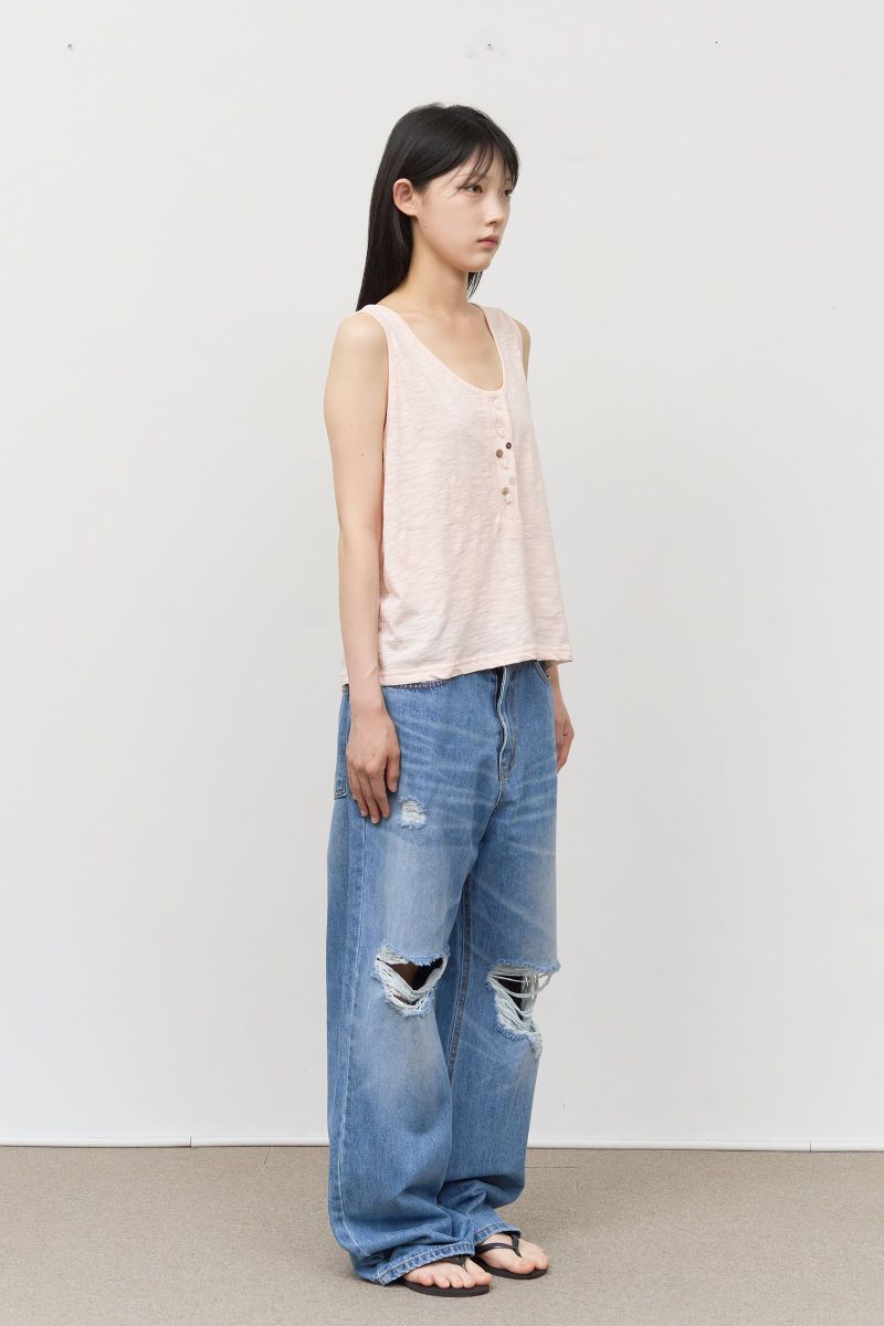 (W) Lodge Button Sleevless