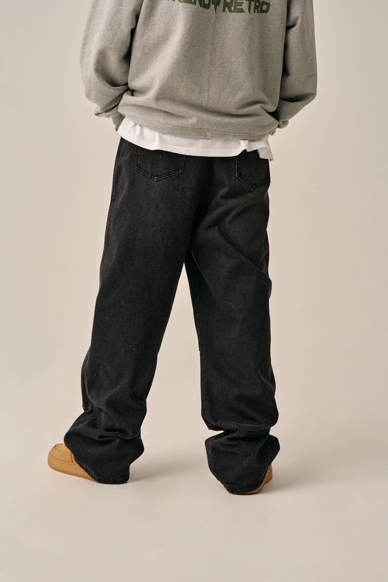 PINTUCK WIDE DENIM