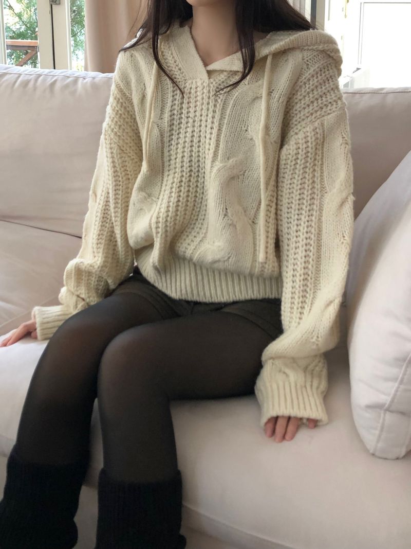 Pound Hooded Knit (2 colors)