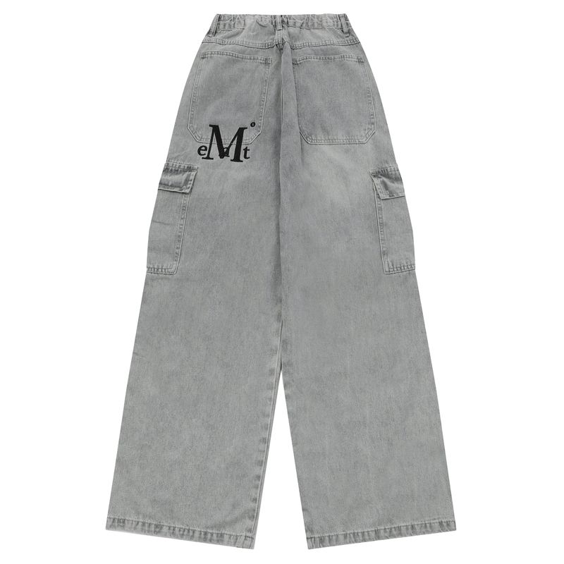 MUCENT（ムセント）の「ボスクバックポケットビッグロゴカーゴデニムパンツ(2Color)（パンツ）」
