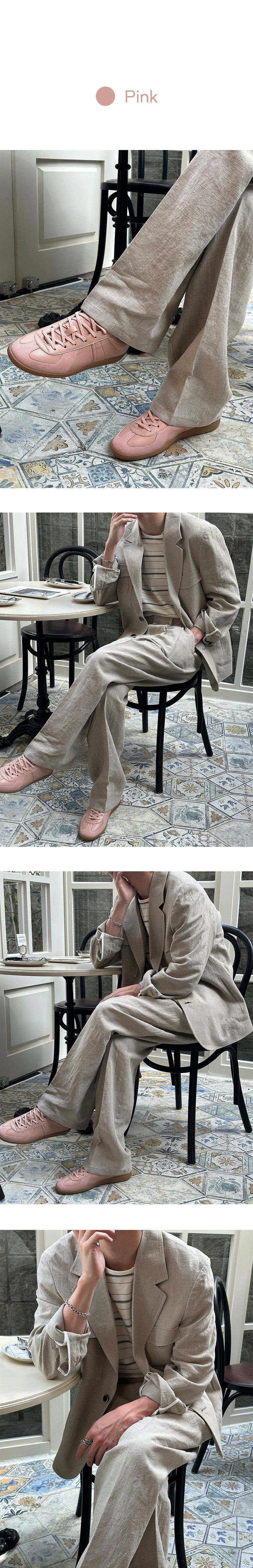 [HANDMADE] Daily round sneakers(4color)