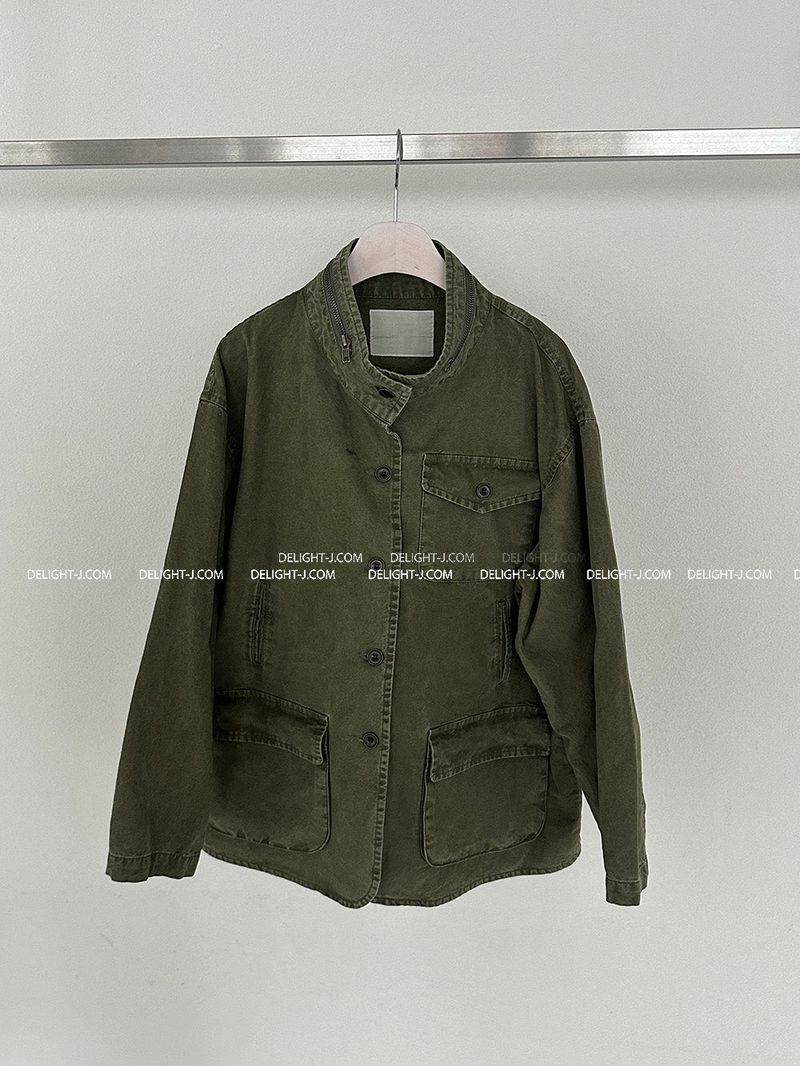 Vintage Washing Pocket Bomber Jacket