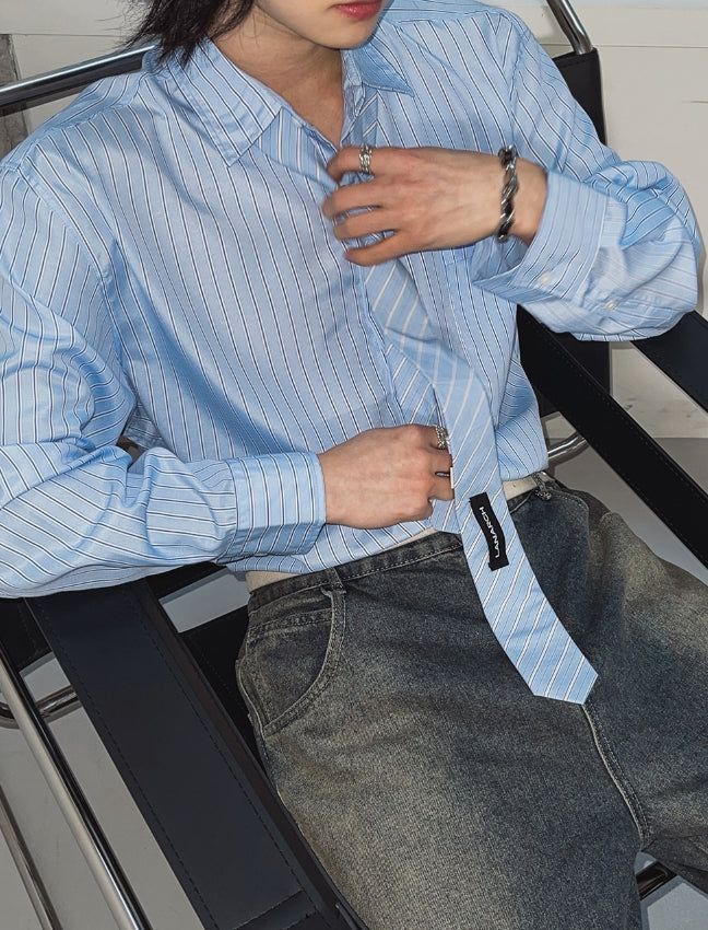 2PLAN（ツープラン）の「[LANARCH] Azure Stripe Tie（Fashion Accessories）」
