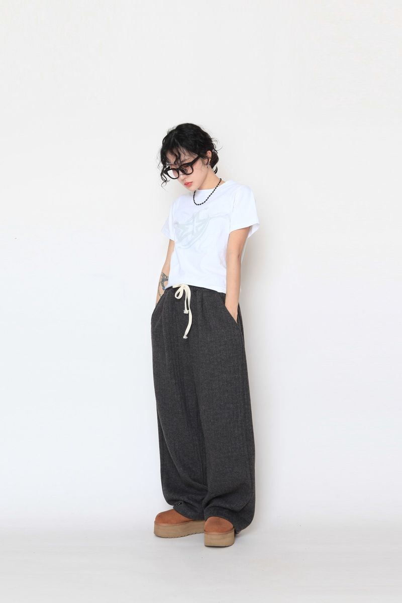 Napping scotch knit pants