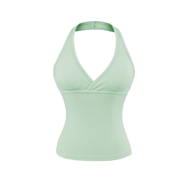 Rosie Deep V Halter Sleeveless