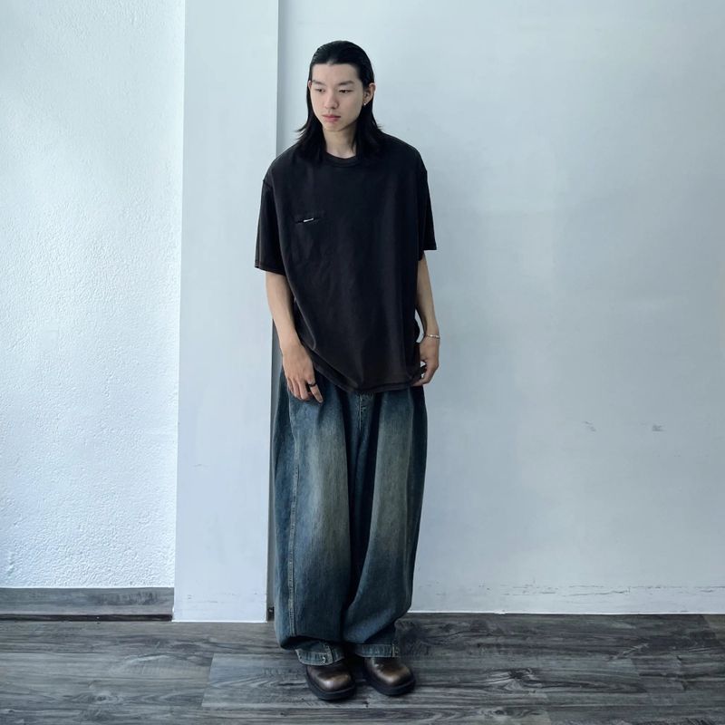 Slashed Pocket Washed Tee