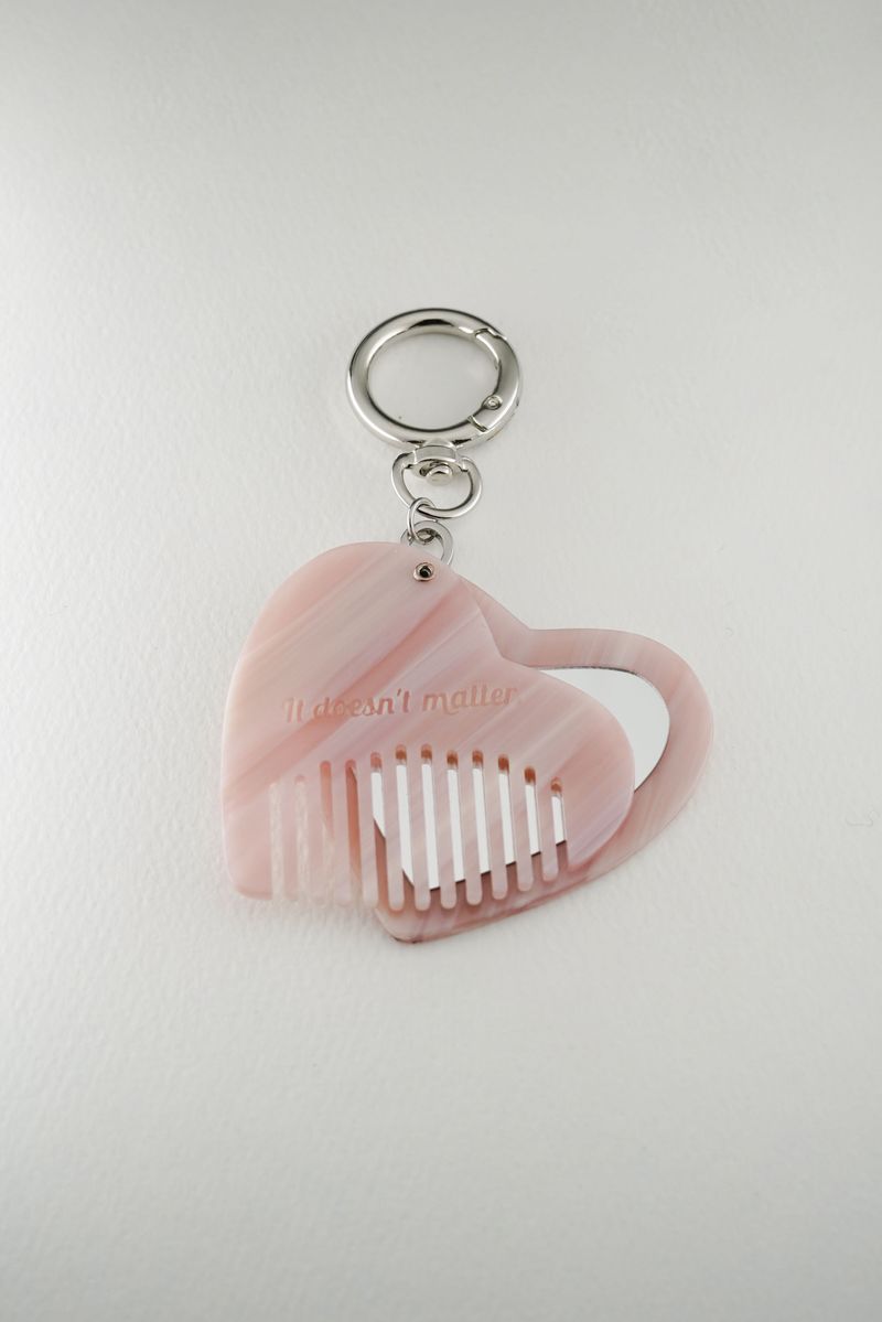 Glow Heart mirror key ring