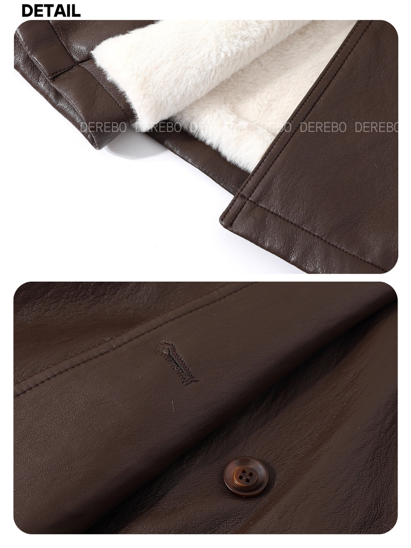Signature Leather Warm Long Coat