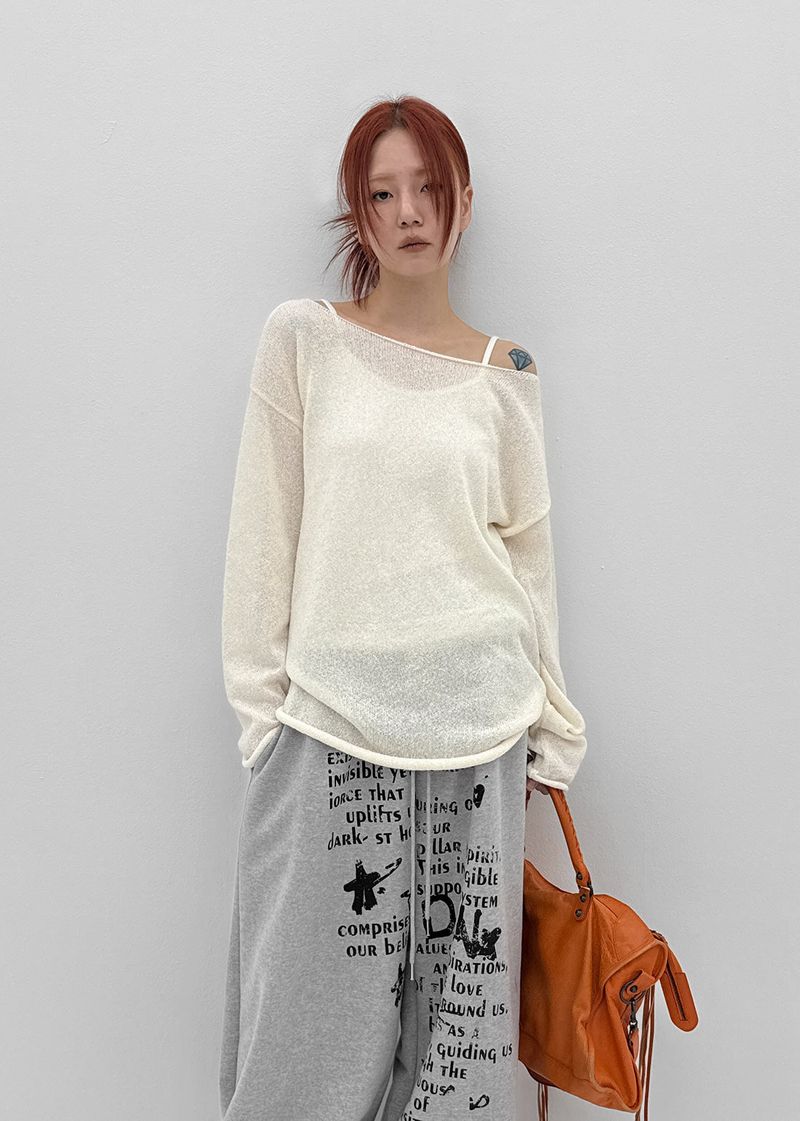 BLACKUP（ブラックアップ）の「[MADE] ボグチバックルルーズフィットボートネックニット（トップス）」