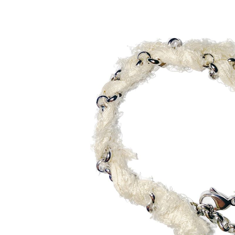silkyarn chain bracelet (ivory)