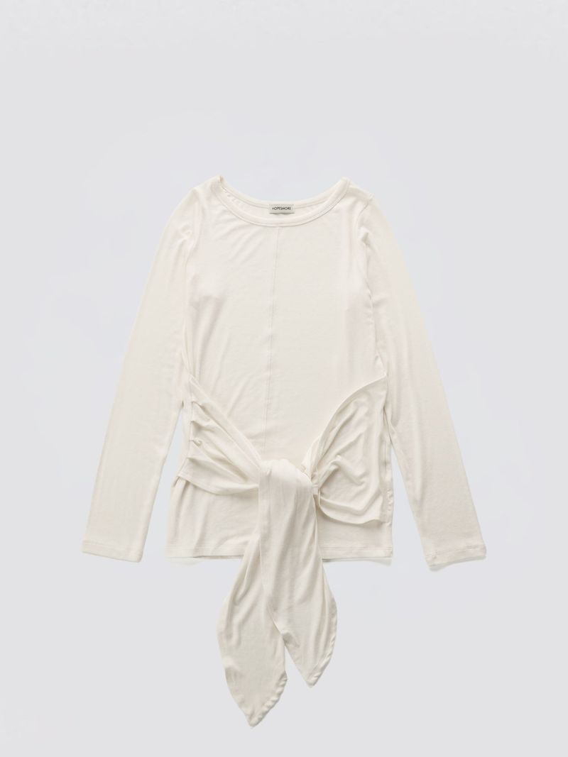 HOPESMORE(ホープスモア)の「Wrapping Shirring Tee_Ivory(Tops)」