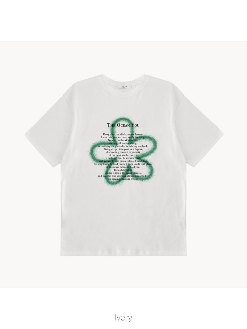 Clover lettering short sleeve T 4C