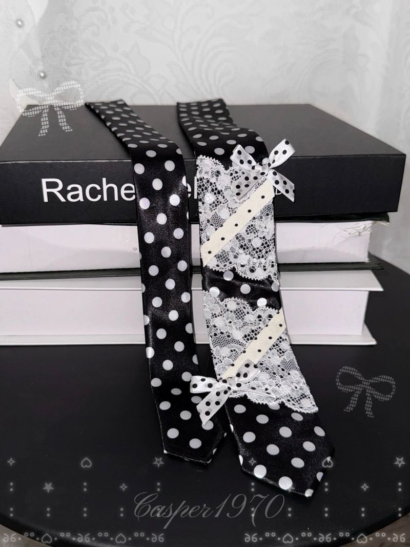 Polka Dot Lace Necktie