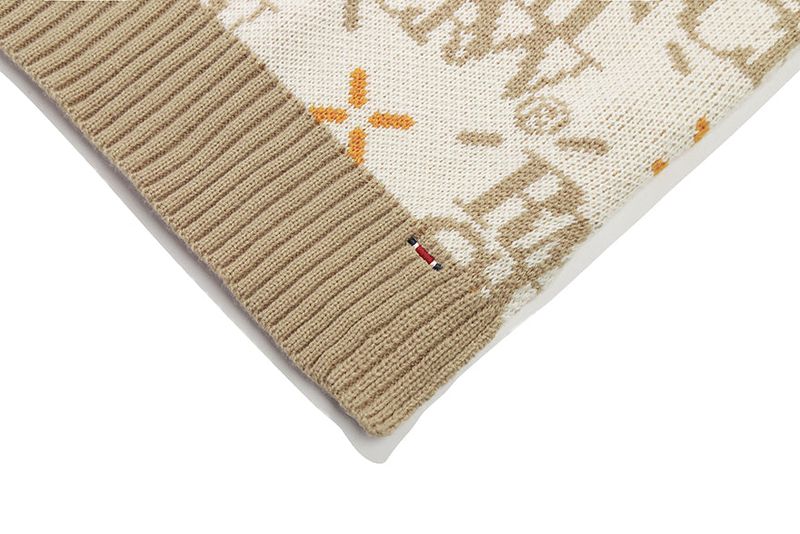 ARGYLE LOGO KNIT VEST_OATMEAL