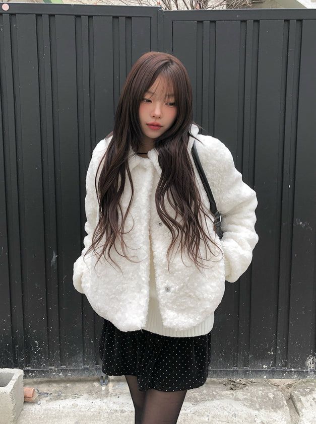 Lemme Dot Velvet Mini Skirt