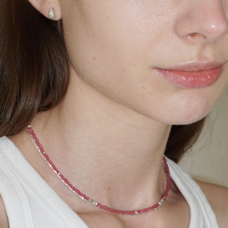 GLITTER NECKLACE PINK