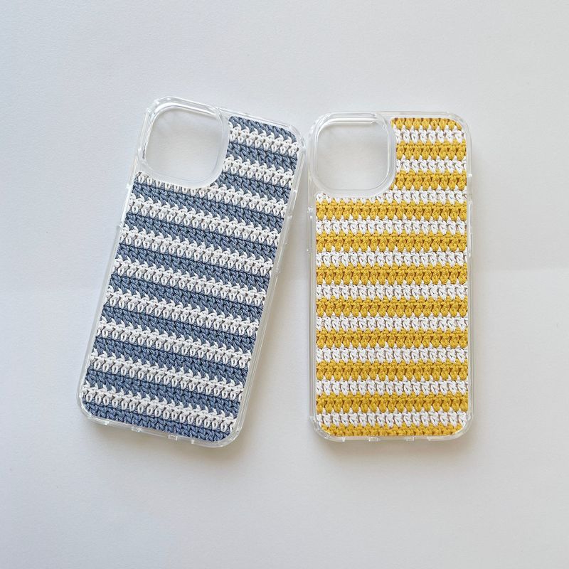 STRIPE HARD JELL CASE - BLUE