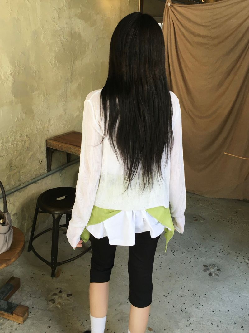 Leaf Slit Capri Pants (1c)