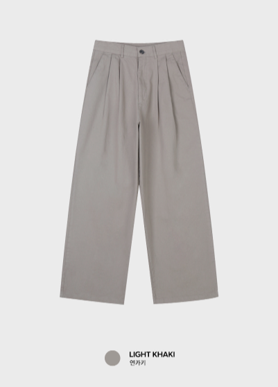 Look Mallet Classic Two-Tuck Cotton Wide Pants