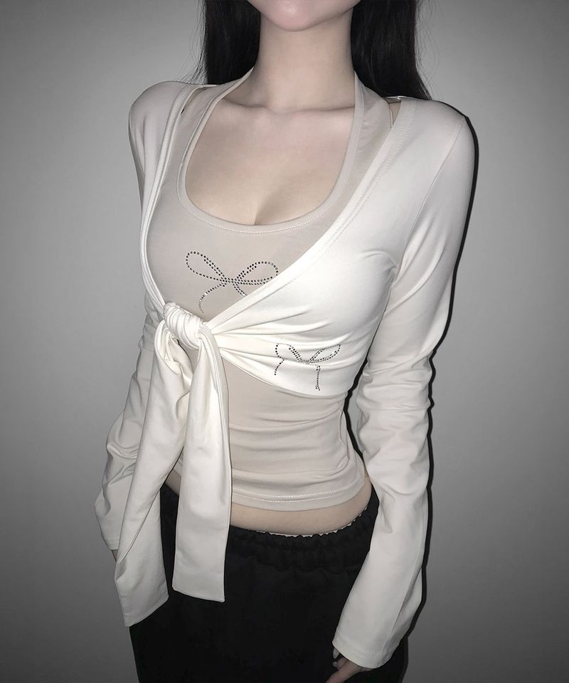 meego（ミーゴ）の「silky ribbon bolero cd (3colors)（Tops）」