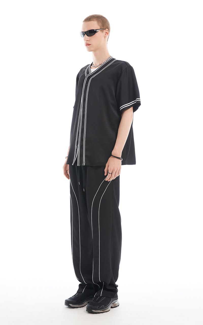 SATIN LINE PANTS_BLACK