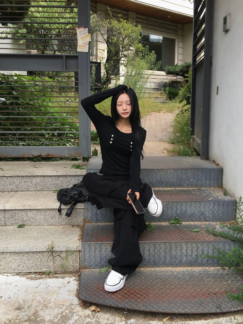 Léon Metal Slim Button Long Sleeve (3c)
