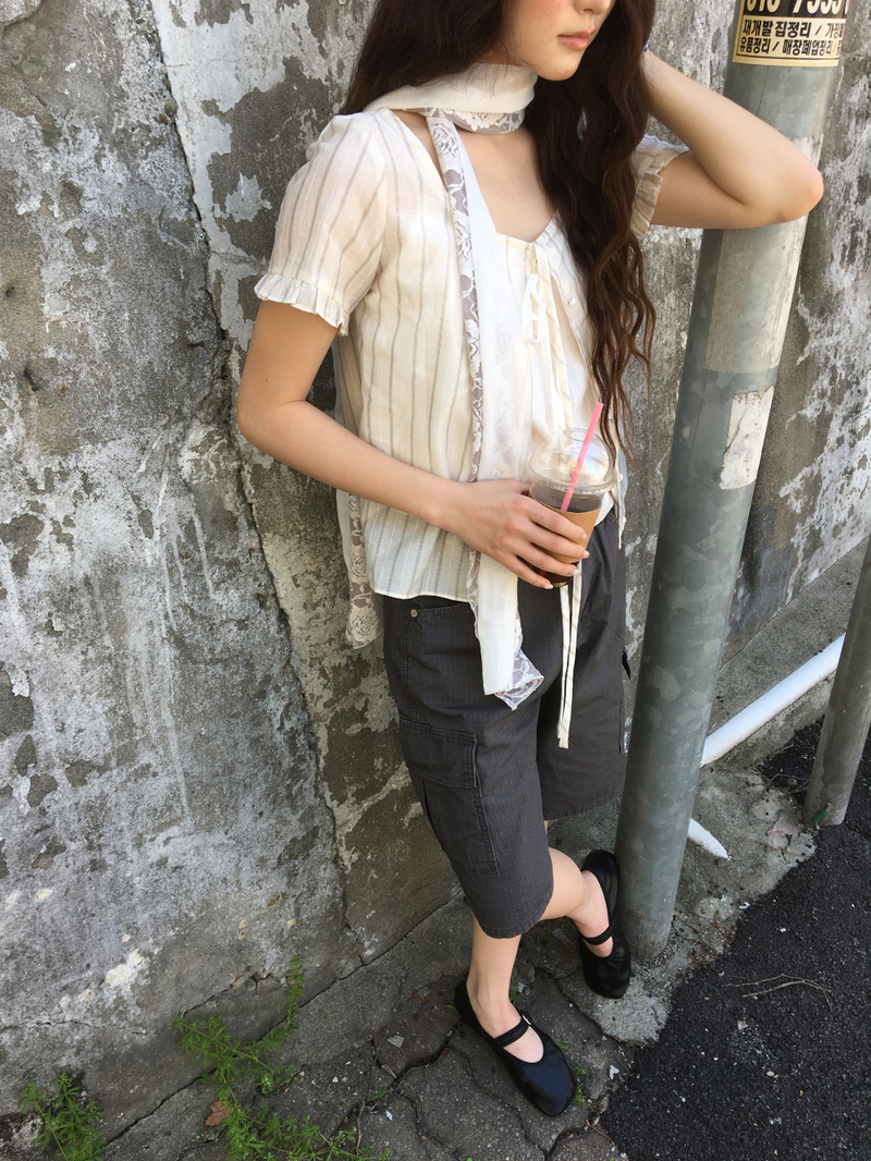 Paul Rose Lace Scarf (3color)