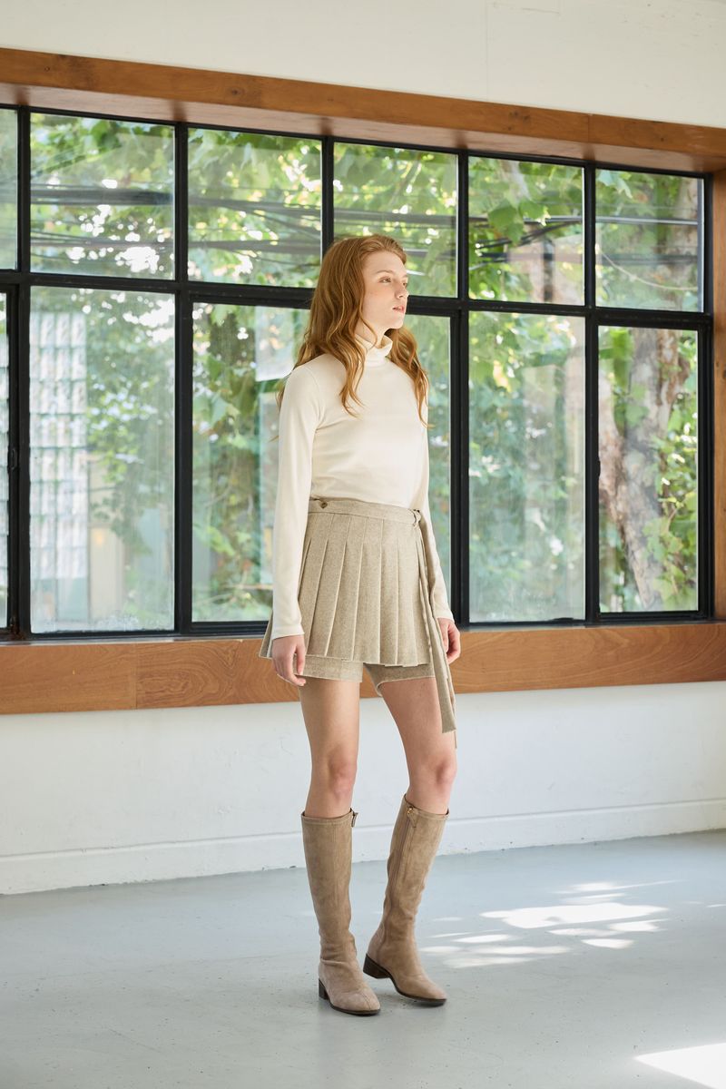 CLASSIC WOOL TURTLENECK TOP / IVORY