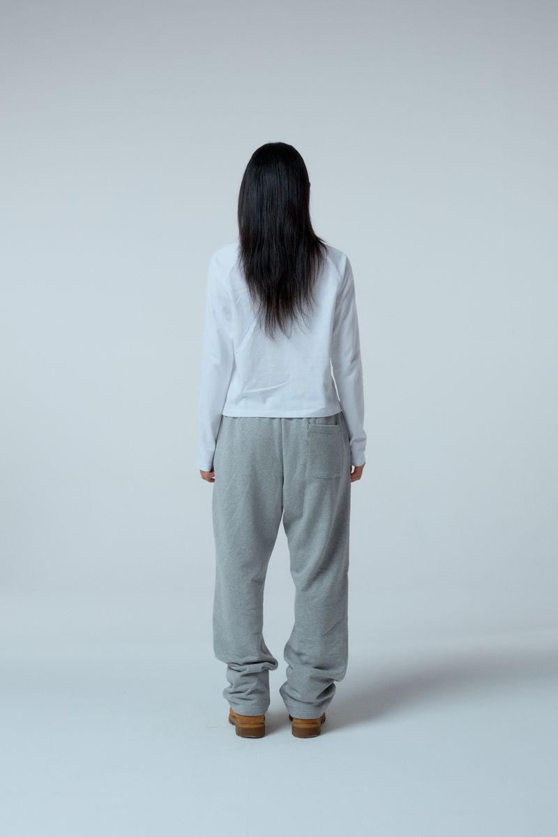 EEERRR Distorted Logo raglan long sleeve (White)