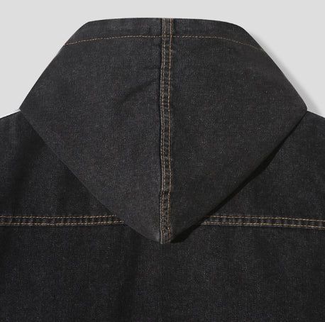 Fran Track Hooded Denim Shirt