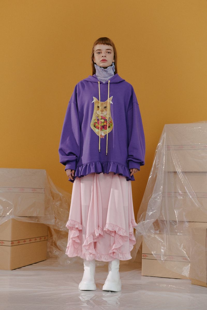 Flowers kitty Hoody