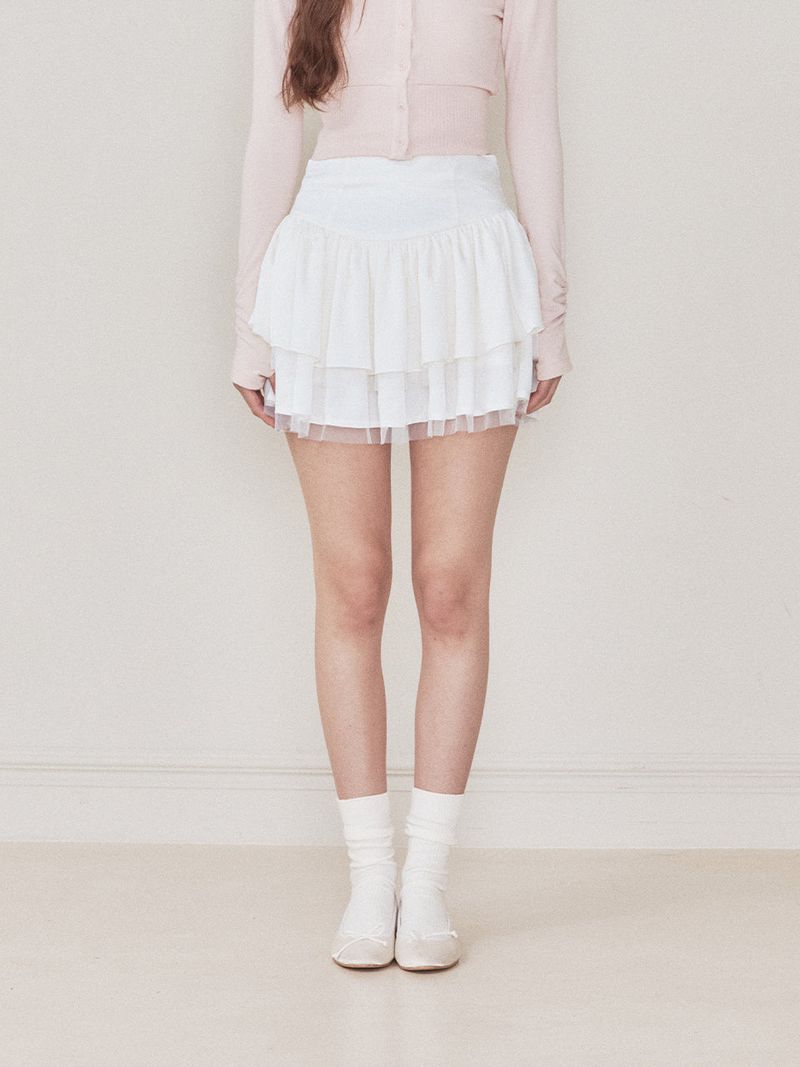 Not your rose（ノットユアローズ）の「Sasha skirt (Ivory)（Skirts）」