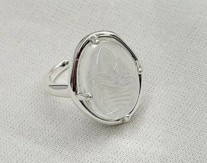 CLEAR OVAL PRONG RING