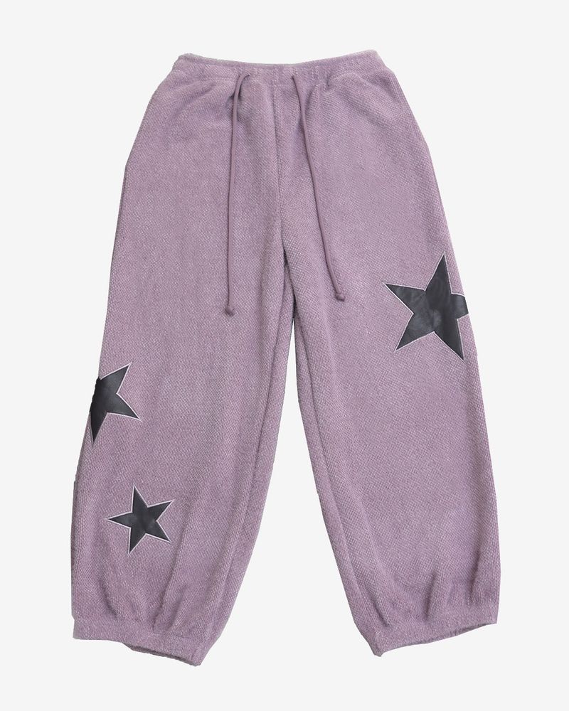 STAR patched pants / grape