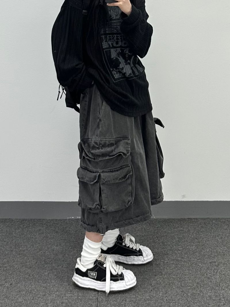 multi pigment bermuda pants