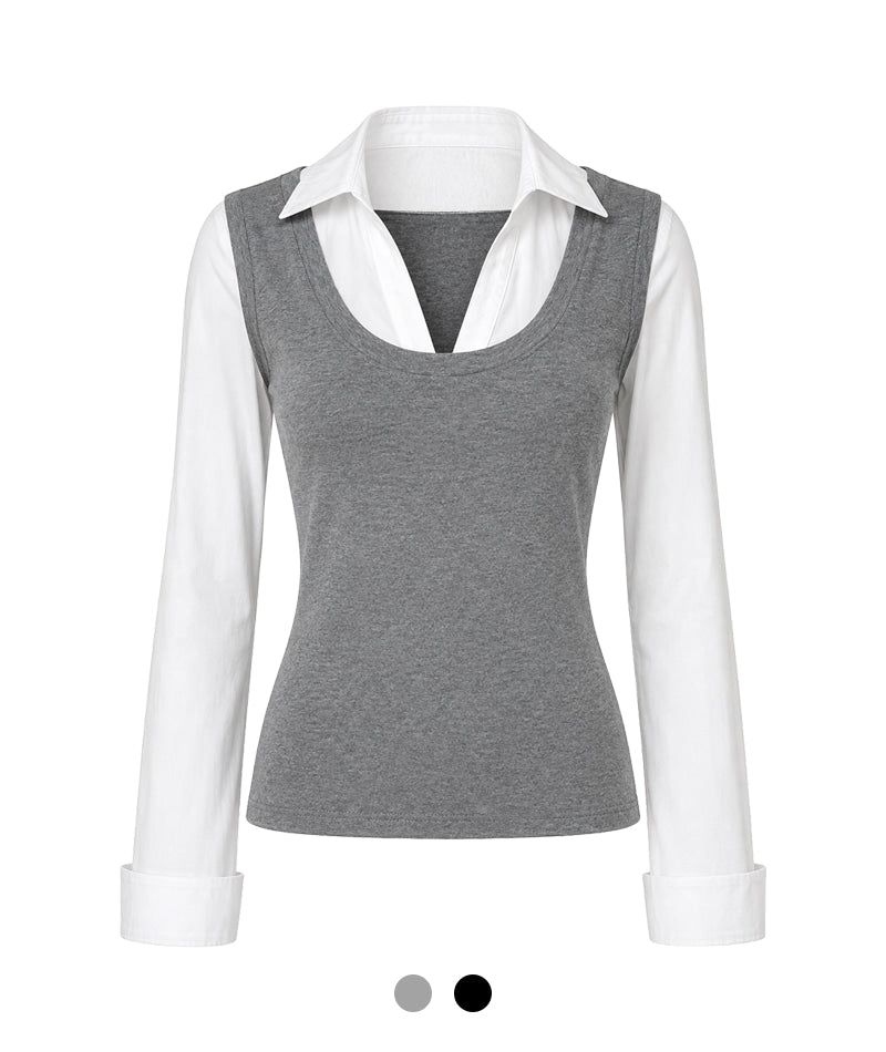 Emma Layered Collar Shirt