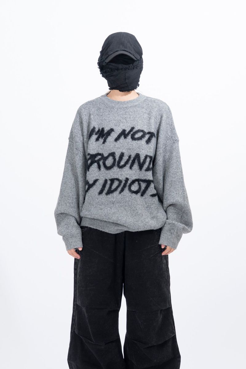 OAN(オアン)の「I'm Not Hairy Lettering Knit(Tops)」