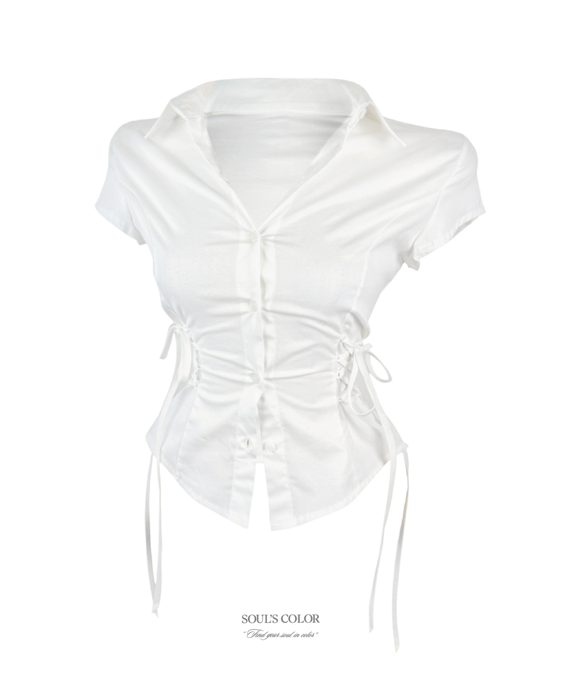 Bianca Corset Slim Shirt (2color)