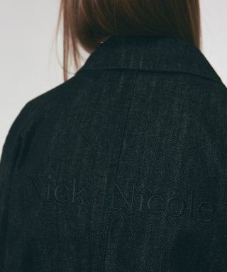 NICOLE WASHED DENIM BLOUSON_BLACK