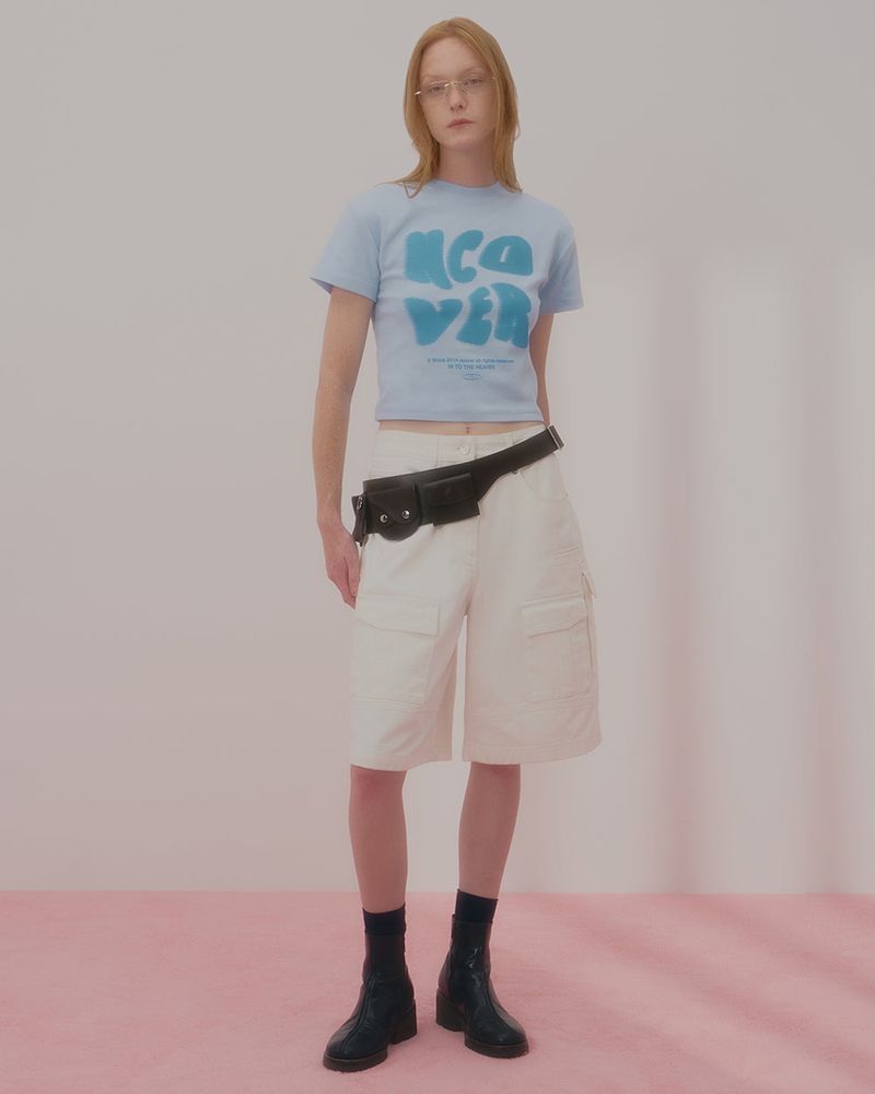 POINTAGE LOGO CROP TSHIRT-SKY BLUE