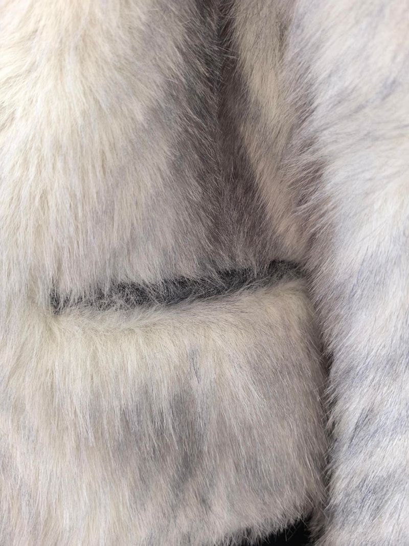 White Foxy Unique Cropped Fur Jacket