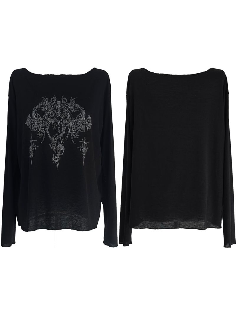 tattoo printing long sleeve T