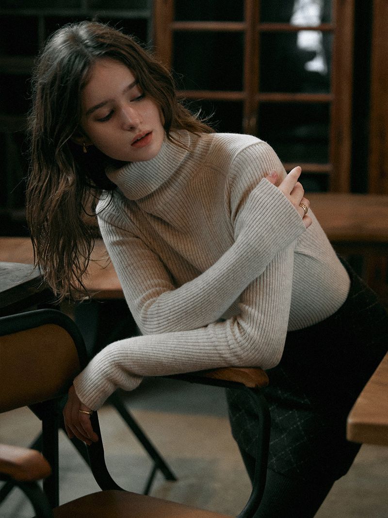 REESE cashmere wool turtleneck knit