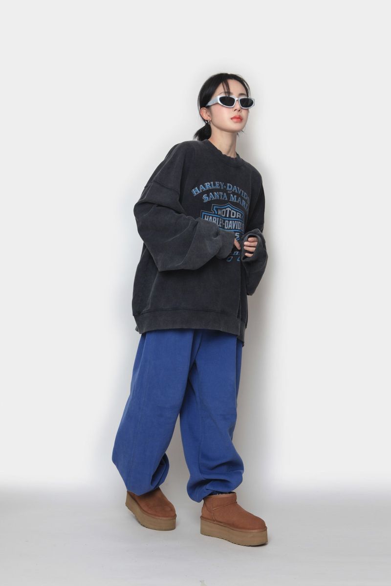 wool fluff balloon jogger pants