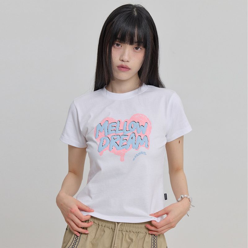 WaiKei(ワイケイ)の「MELLOW DREAM Sketch Heart Half Sleeve T-shirt(Tops)」