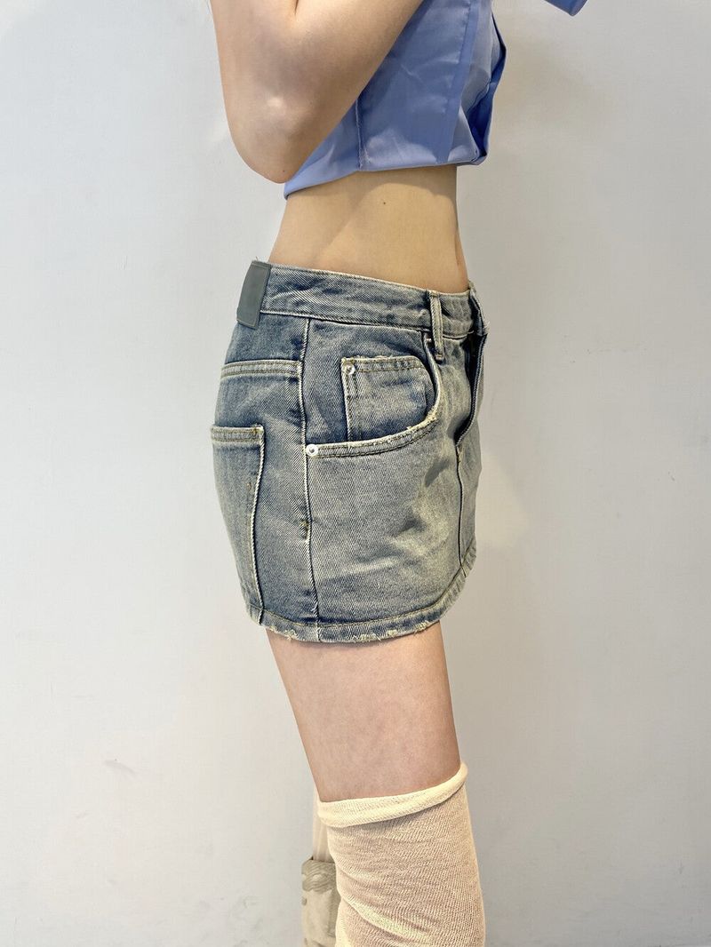 779. Washing micro denim sk pt