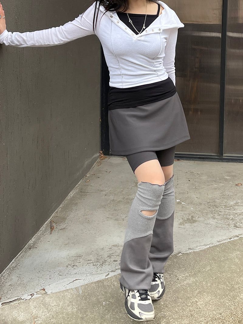 Gorpcore spandex Strap Skirt Leggings