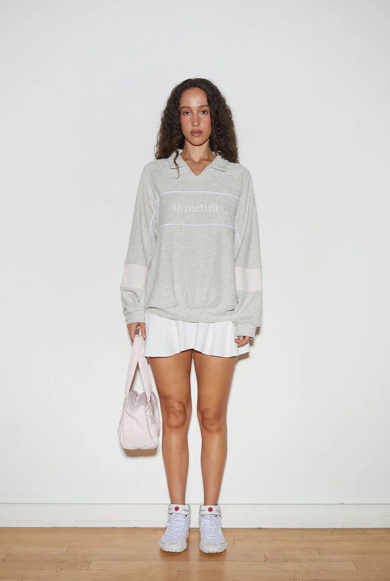 Terry block sweatshirt
