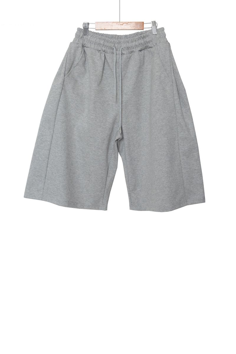 long wide sweat half pants