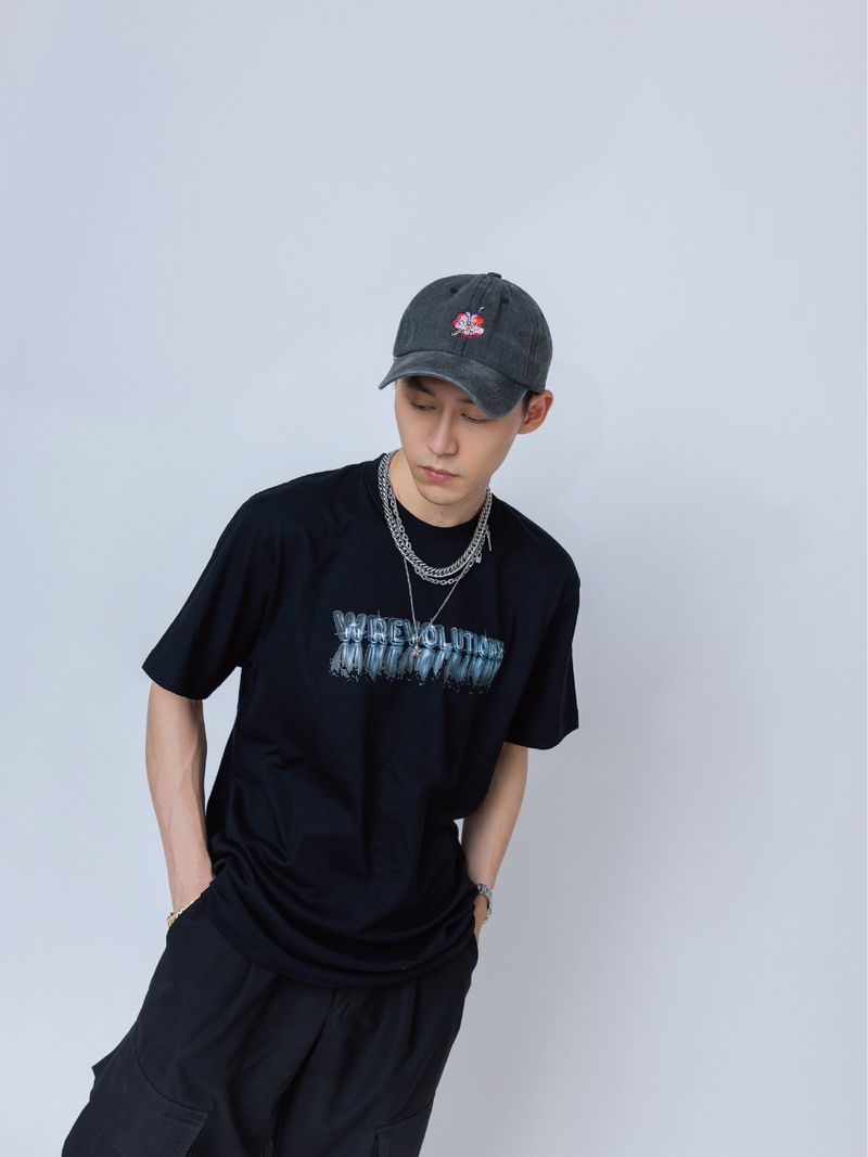 WREVOLUTIONX by WooLeeX（レボリューションエックス バイ ウーリーエックス）の「Acid WREVO Logo T-Shirt（Tops）」